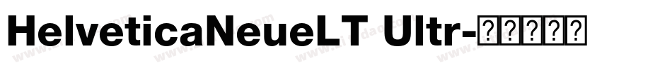 HelveticaNeueLT Ultr字体转换